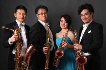 かわさき春のコンサートに出演するプロのサクソフォーン奏者4名 Quartet『颯（はやて）』の写真
